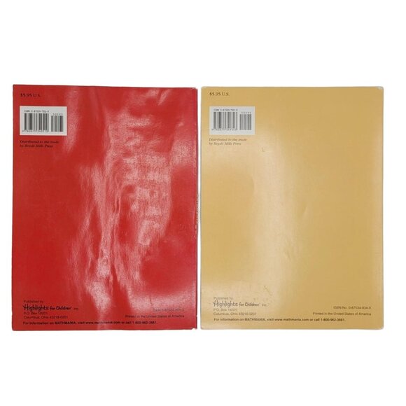 2/$15 Highlights Mathmania Lot of 2 Books 1999 Yellow Green Homeschool Math VTG - Picture 8 of 8